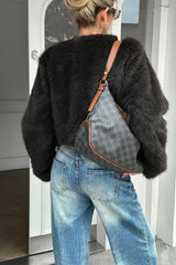 Manteau décontracté en maille unie