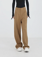 Basic Baggy Wide Trendy Leg Dress Pants Pants