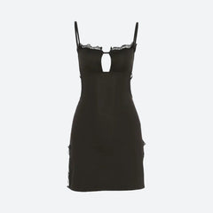 Robe mini fendue dos nu Baddie