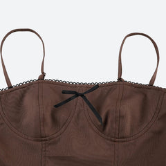 Robe mini plissée à nœud