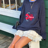 Gilet cardigan élégant, tendance, confortable et décontracté en maille douce et chaude orné de perles