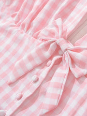 Robe courte à carreaux Coquette