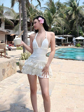 Coquette Halter Neck Mini Dress