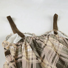 Robe courte à carreaux Coquette