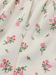 Robe mini froncée à fleurs style cottagecore