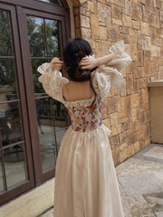 Robe longue style cottagecore