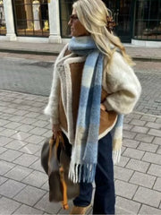 Manteaux élégants, chauds, en fausse fourrure, sans manches, à col montant épais