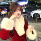 Manteaux d'hiver courts, fourrés amovibles, haut de gamme, épais et amincissants