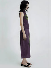 Floral Top & Midi Skirt Two Piece Set