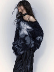 Pull en peluche grunge