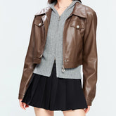 Vestes streetwear décontractées à manches longues et col rabattu