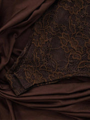 Robe longue à corsage en dentelle