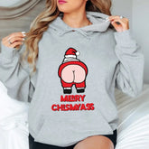 Merry Chismyass Funny Santa Christmas Ass Kawaii Hoodie Light Grey / S Hoodies-L