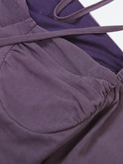 Robe midi fendue en résille