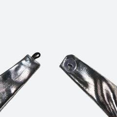 Robe mini métallisée à col halter