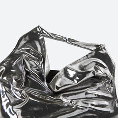 Robe mini métallisée à col halter