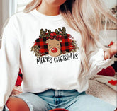 Fashion Cartoon Reindeer All-Match Girl Female Christmas Hoodie White / S Hoodies-L