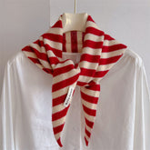 Wool Knitted Stripe Christmas Scarf