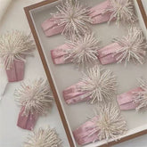 Accessoire pour cheveux à franges pailletées et perles, motif feu d'artifice