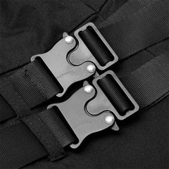 Robe à double ceinture style punk militaire