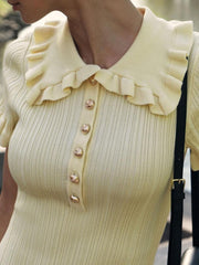 Robe courte à col Peter Pan