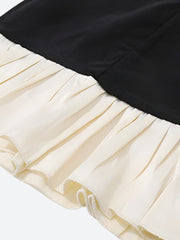 Robe mini à ourlet plissé