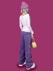 Pantalon ample à grandes poches cargo