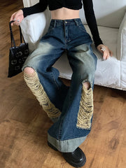 Pantalon cargo à cordon de serrage Y2K grande taille délavé