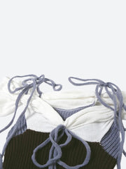 Robe courte froncée en maille