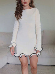 Robe courte à ourlet volanté