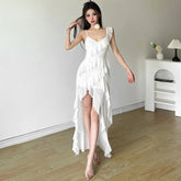 Ruffled Mullet Mini Dress