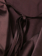 Robe courte en satin à volants