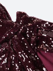 Robe mini dos nu à sequins