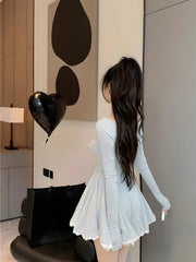 Robe mini Soft Girl à encolure cœur