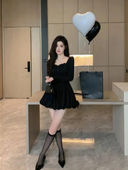 Robe mini Soft Girl à encolure cœur