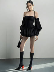 Robe mini bustier à bulles