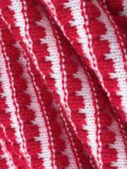 Robe courte rayée en maille