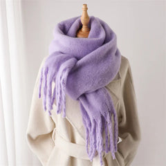 Cashmere Winter Pashmina Blanket Wrap - Thick And Soft Scarf Violet Scarfs-L