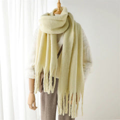 Cashmere Winter Pashmina Blanket Wrap - Thick And Soft Scarf Maize-Yellow Scarfs-L
