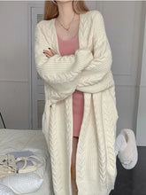 Manteaux d'hiver coréens rétro, amples, longs, chauds et épais pour femmes