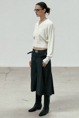 Gilet de Noël en coton brodé à col en V