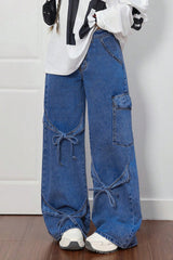 Jean cargo style nœud papillon