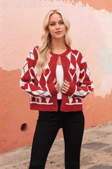 Red Heart Christmas Cardigan