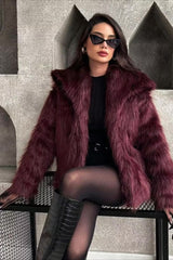 Winter Fashion Faux Fur Coat