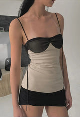 Robe mini dos nu patchwork