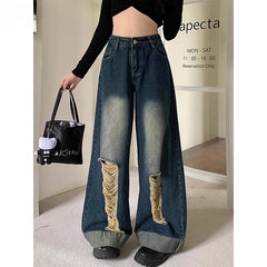 Pantalon cargo à cordon de serrage Y2K grande taille délavé