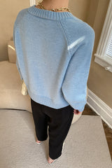 Gilet de Noël raglan à boutons jade