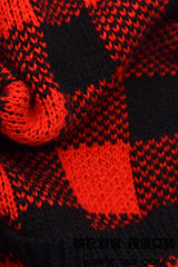 Gilet de Noël ajusté à carreaux et boutons