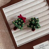 Accessoire pour cheveux rétro sapin de Noël fait main en cure-pipe