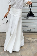 Jupe midi trapèze unie